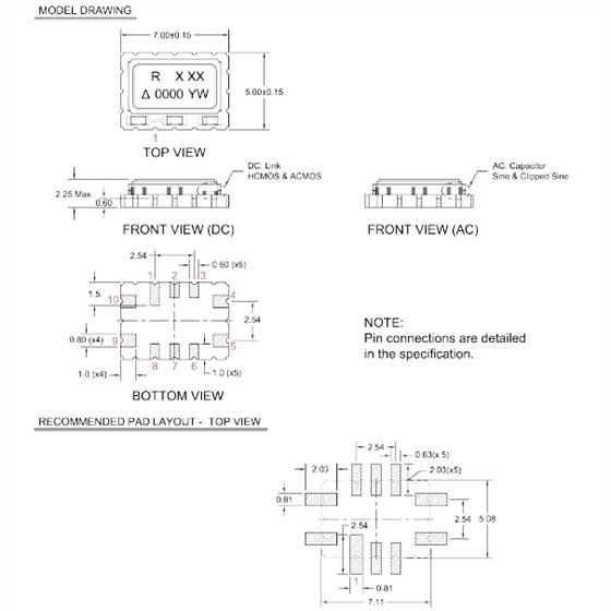 CFPT9000 7050 TCXO