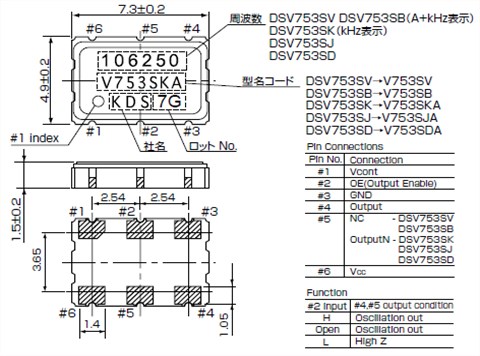 日本KDS壓控晶振,DSV753SV室外6G發(fā)射器晶振,1XVB046080VB壓控晶振