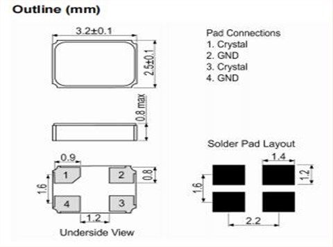 IQD晶振|IQXC-180 AUTO晶振|LFXTAL071747Reel|3225耐熱晶振