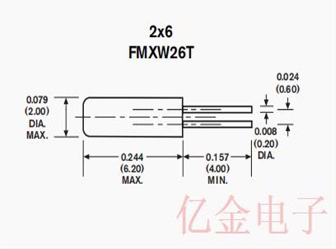FMXW26T晶振,FMI石英晶體,圓柱晶振,美國進口晶振,32.768K晶振,時鐘晶振