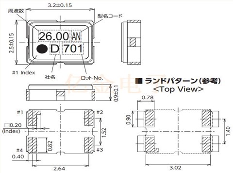 DSB321SDN,溫度補償晶振,32.768M,3225進口貼片,1XTW32768MEA