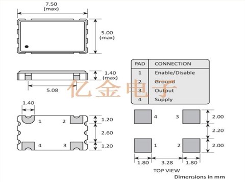 GXO-U108L/AI-33.333MHz,CMOS有源晶振,Golledge貼片晶振,GXO-U108L石英晶振