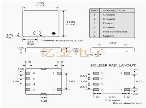 TCXO溫補晶振,GTXO-566T振蕩器,GTXO-566T/M-20MHz,高利奇有源晶振,低功耗振蕩器