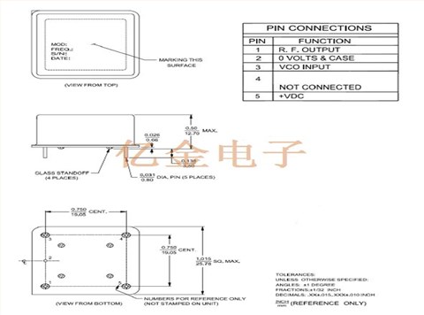 OCXO恒溫晶振,PLETRONICS晶振,OLA5振蕩器,進口石英插件,OLA5008-10.0M,正弦波晶振