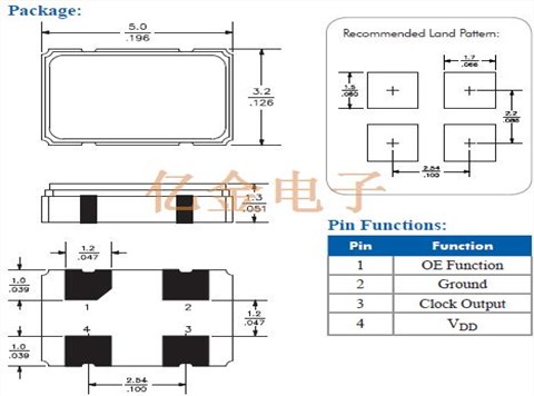 臺(tái)產(chǎn)石英晶振,光纖通道晶振,FD0810003晶振,Diodes振蕩器,FD貼片晶體