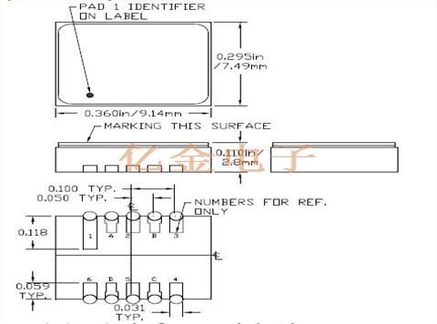 T1215-T57-PE-5.0-LG-B-300MHz-E,T1215溫補晶振,射頻遙測系統