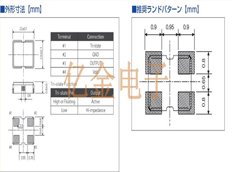 CSX-252FAE27000000T,日本西鐵城晶振,2520有源振蕩器